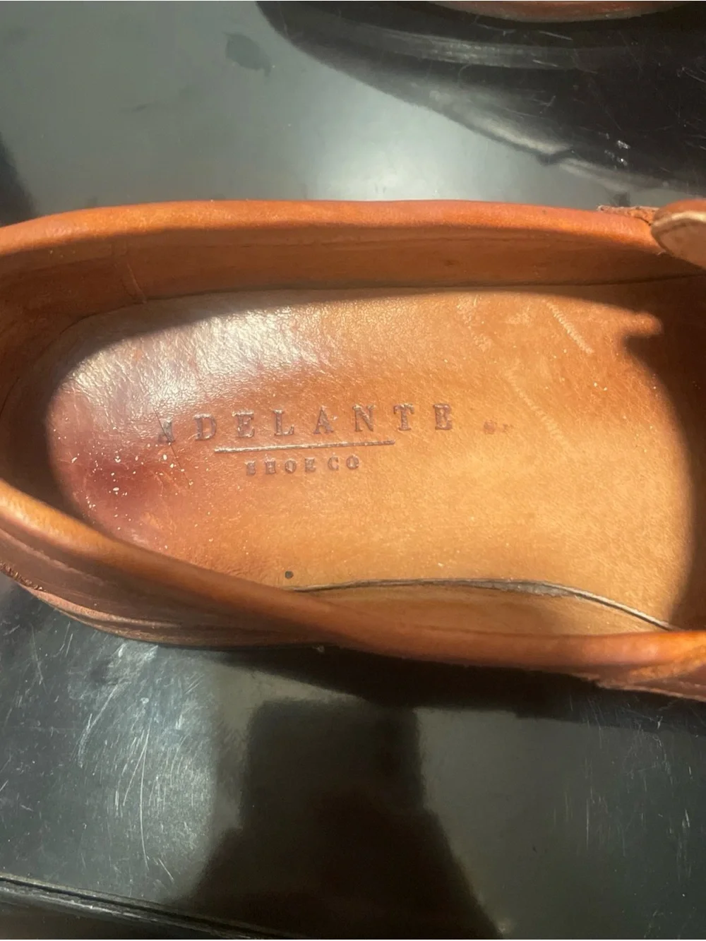 Adelante Luca Leather Handcrafted Men’s Caramel Penny‎ Loafers Size US 7.5 D